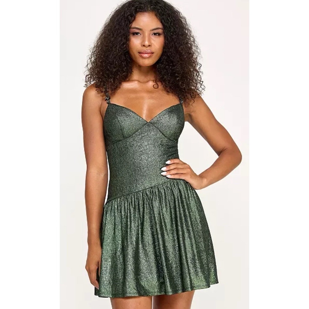 SENI &‎ CADE Juniors' Rhinestone-Strap Fit & Flare Dress